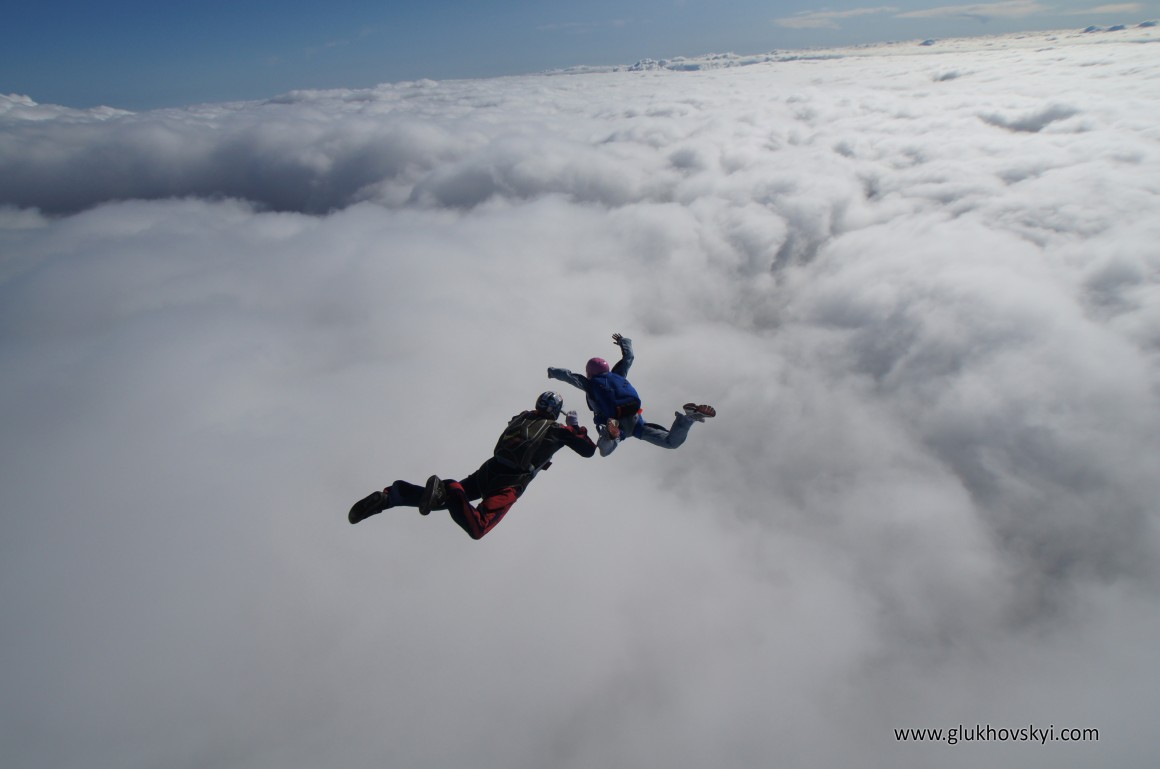 Skydiving over Lithuania
